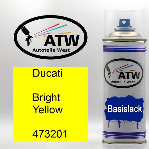 Ducati, Bright Yellow, 473201: 400ml Sprühdose, von ATW Autoteile West.